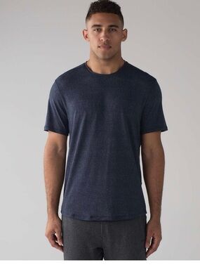 lululemon athletica Men's Dark Navy Short-Sleeve Crew